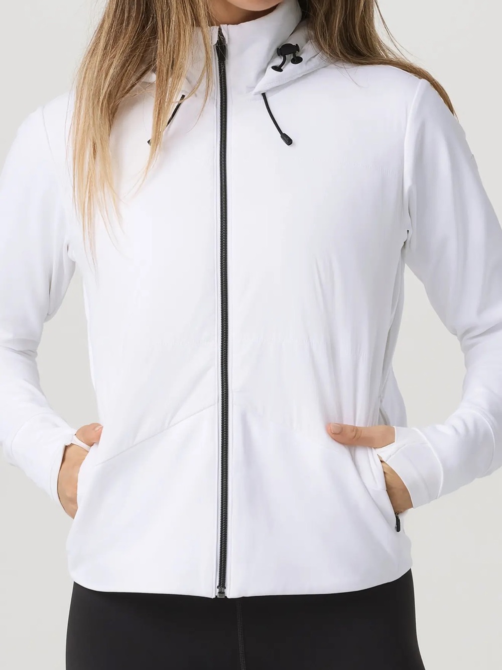 Vuori White Hooded Utility Jacket